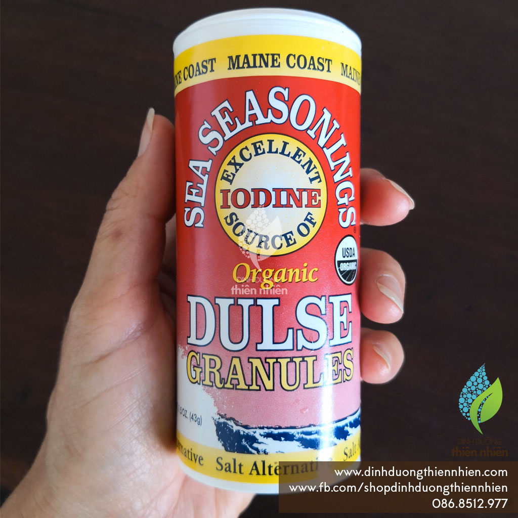 Tảo Biển Hữu Cơ Đại Tây Dương Dulse Maine Coast Organic Dulse Flakes