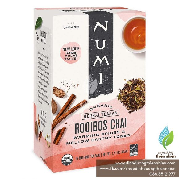 Hồng Trà Hữu Cơ Kết Hợp Cùng Thảo Mộc Numi Organic Tea Rooibos Chai